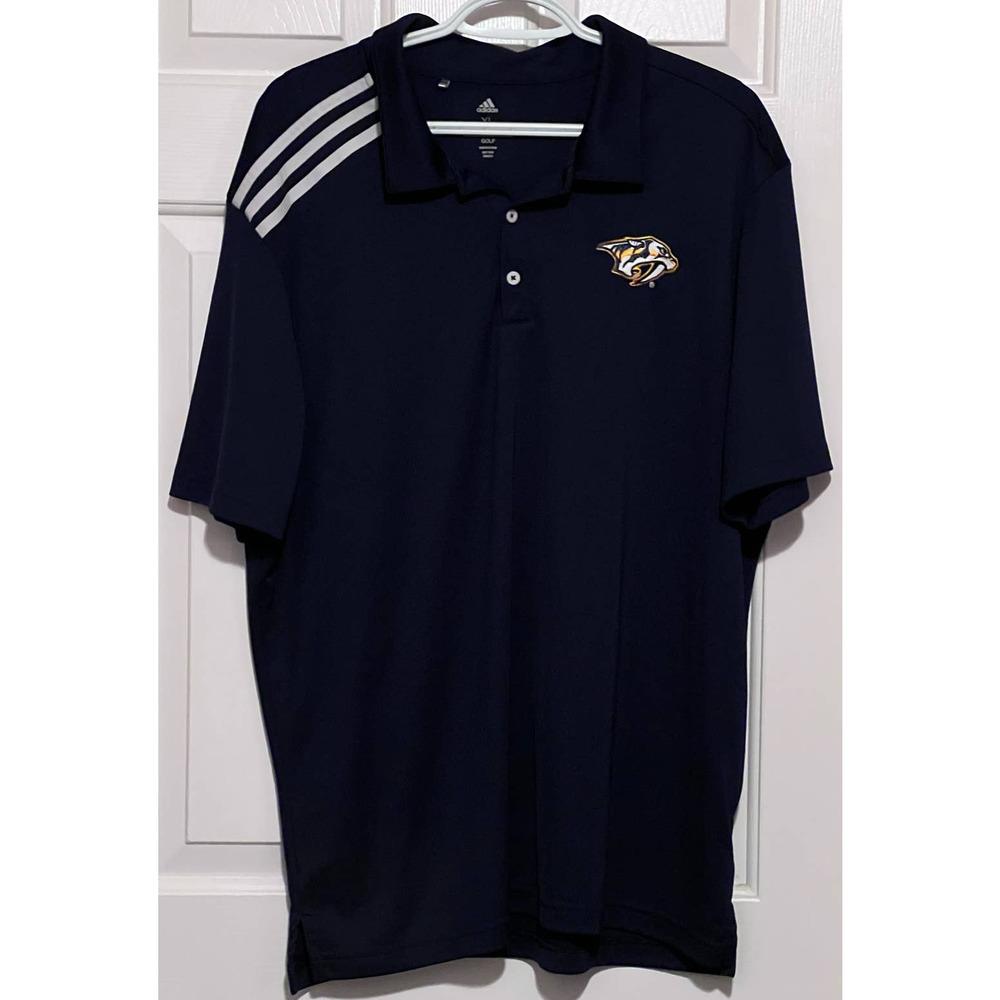 Adidas Men's Predator Golf Polo Navy Size XL 27" Long x 22" Pit to Pit